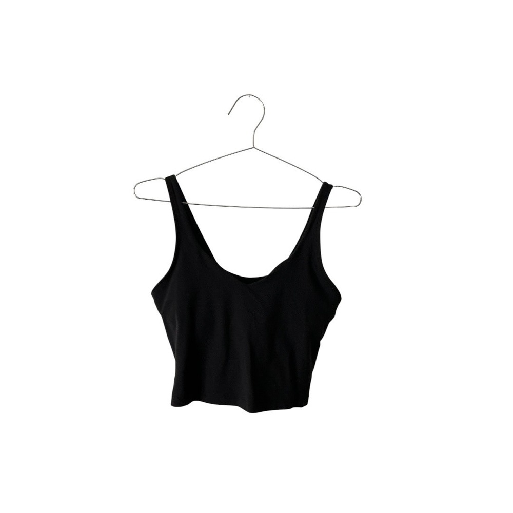 Lululemon Align Tank Top Black Nulu Yoga Crop Bra‎ Pads LW1BSWS Womens Size 8